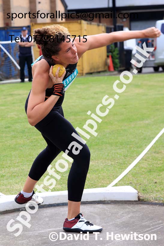 Womens Heptathlon Shot Putt, 2024 EAP International Combined events, Hewcham, Northumberland.  Photo: David T. Hewitson/Sports for All Pics